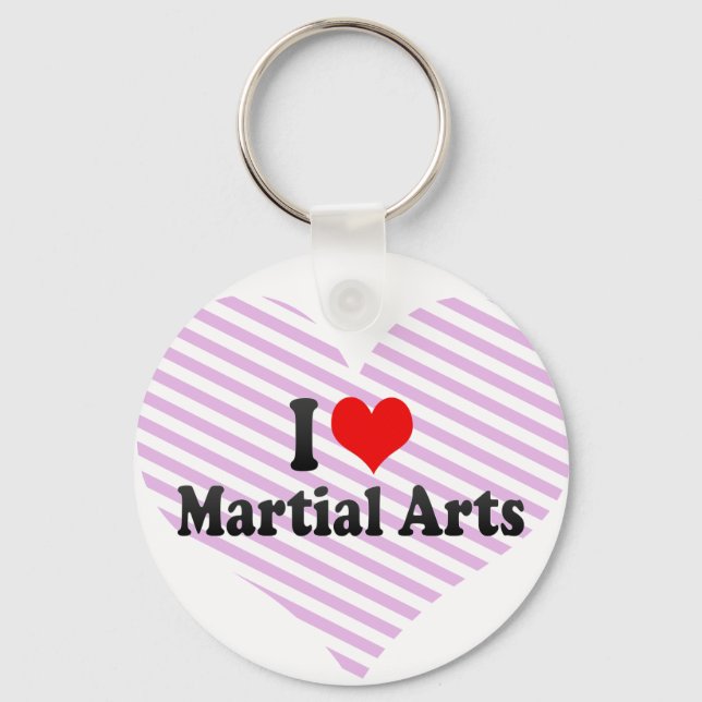 I love Martial Arts Keychain (Front)