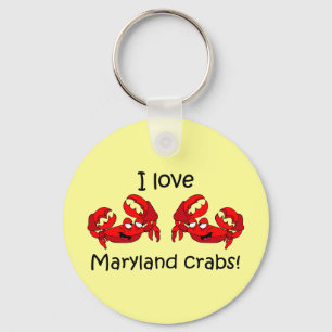 I love maryland crabs! keychain