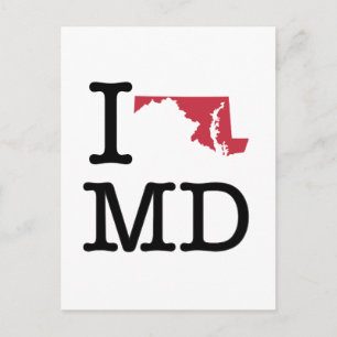 I Love Maryland Postcard