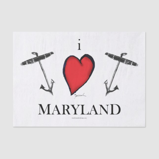 i love maryland tissue paper (Front)