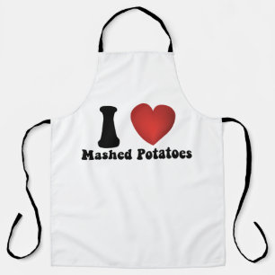 I Love Mashed Potatoes Thanksgiving Dinner Gift Apron