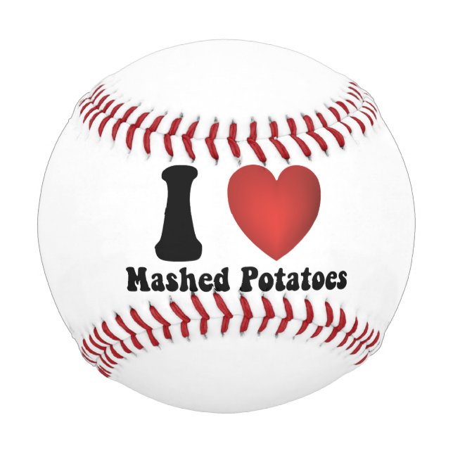 I Love Mashed Potatoes Thanksgiving Dinner Gift Baseball (Front)