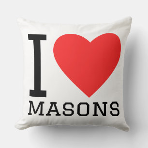 I love masons throw pillow