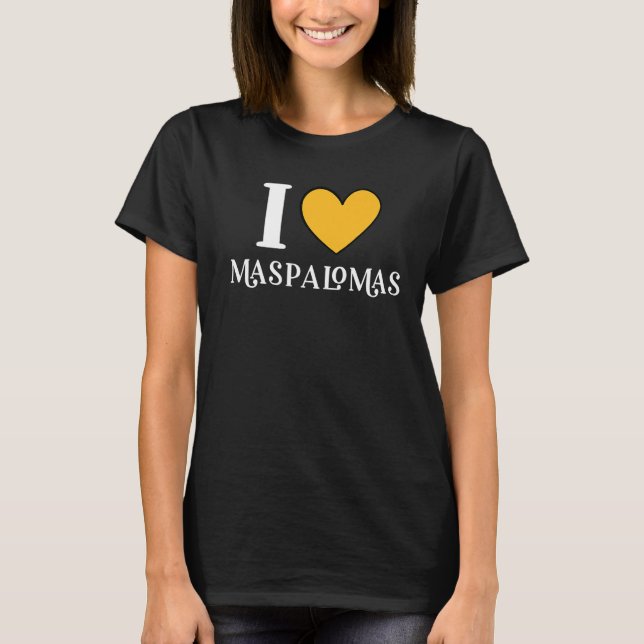 I Love Maspalomas Gran Canaria Spain Premium T-Shirt (Front)