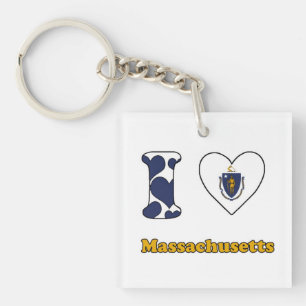 I love Massachusetts Keychain
