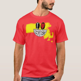 I Love Massachusetts Smiling Happy Face T-Shirt