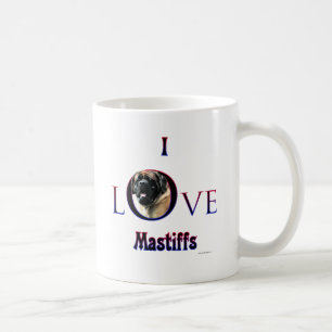 I Love Mastiffs apricot Coffee Mug