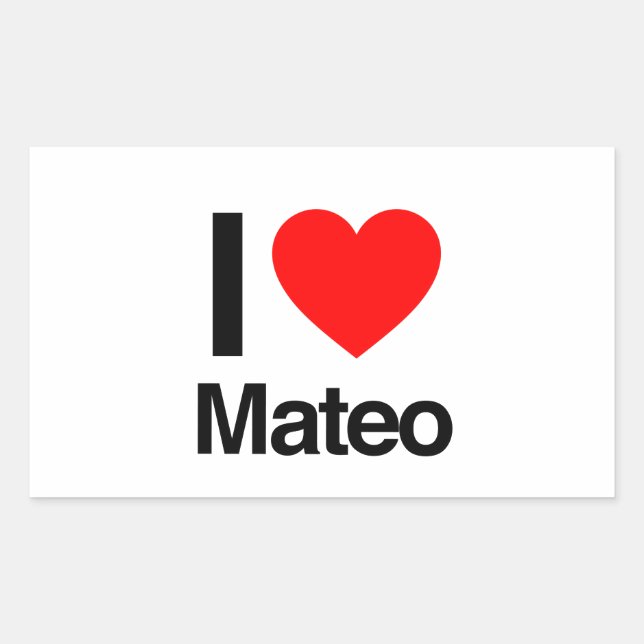 i love mateo sticker (Front)