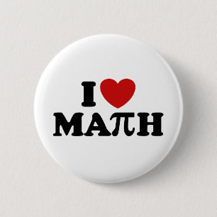 I Love Math 2 Inch Round Button
