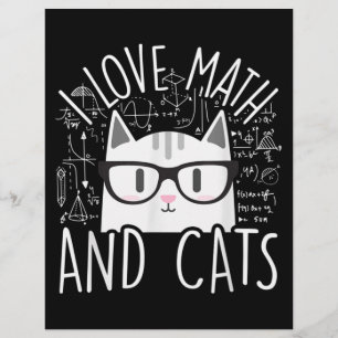 I Love Math And Cats Cute Kitty Cat Flyer