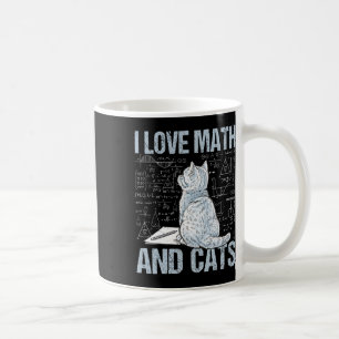 I Love Math And Cats Science Teacher Student Funny Coffee Mug