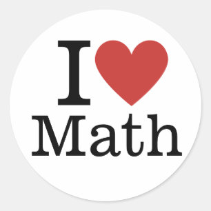 I ❤️ Love Math for Students/Faculty Classic Round Sticker
