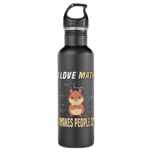 I Love Math Hamster Rodent Math Genius Math 710 Ml Water Bottle