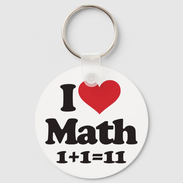 I Love Math! Keychain (Front)
