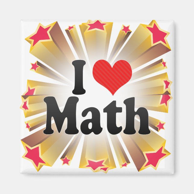 I Love Math Magnet (Front)