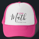 I Love Math - Math Girl Hat<br><div class="desc">Because we love math.</div>