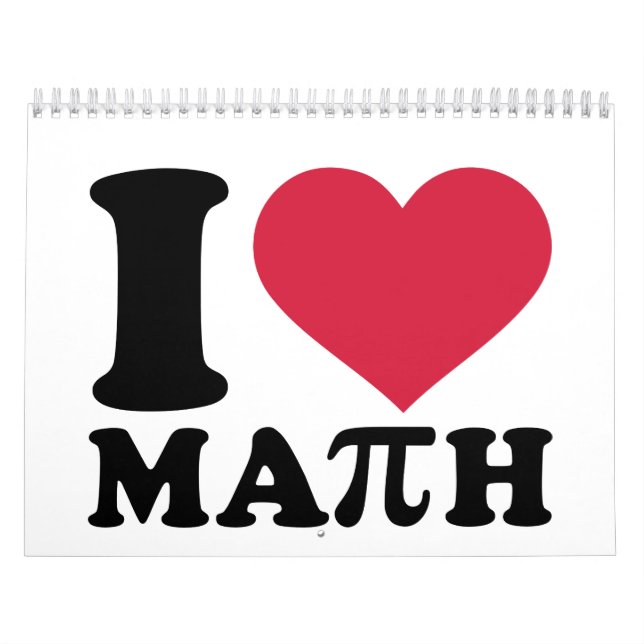 I love math Pi Calendar (Cover)