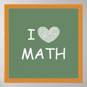 I Love Math Poster