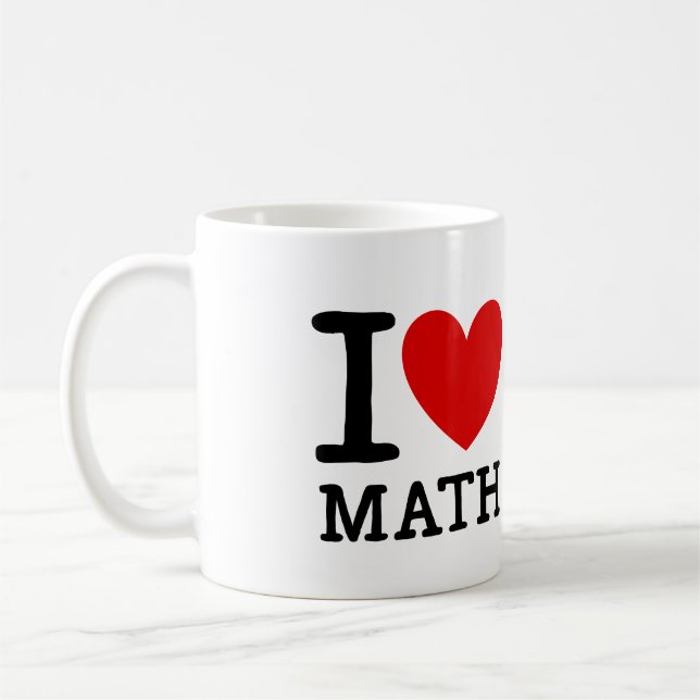 I Love Math Teacher Mug (Left)