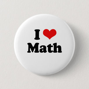 I Love Math Tshirt 2 Inch Round Button
