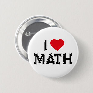 I Love Math Vintage Retro Math 2 Inch Round Button