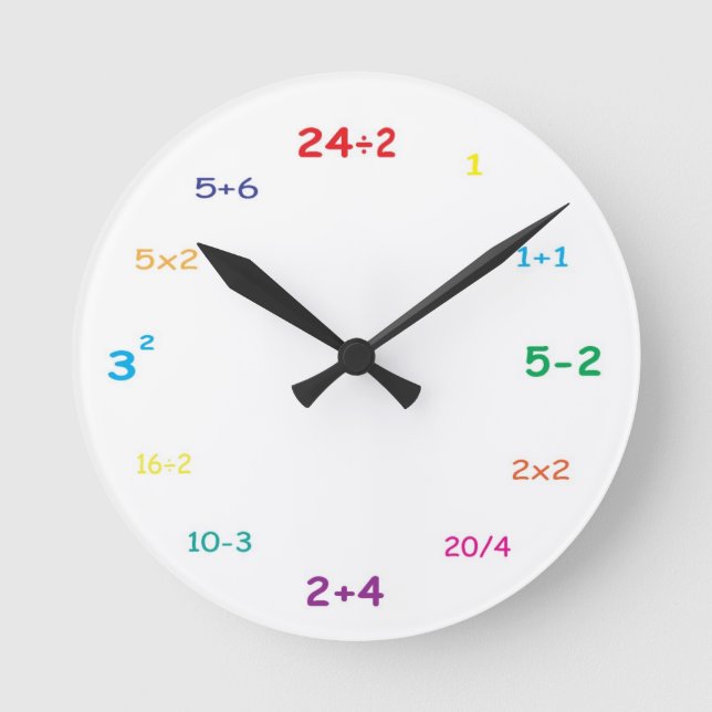 I love math! wall clock (Front)