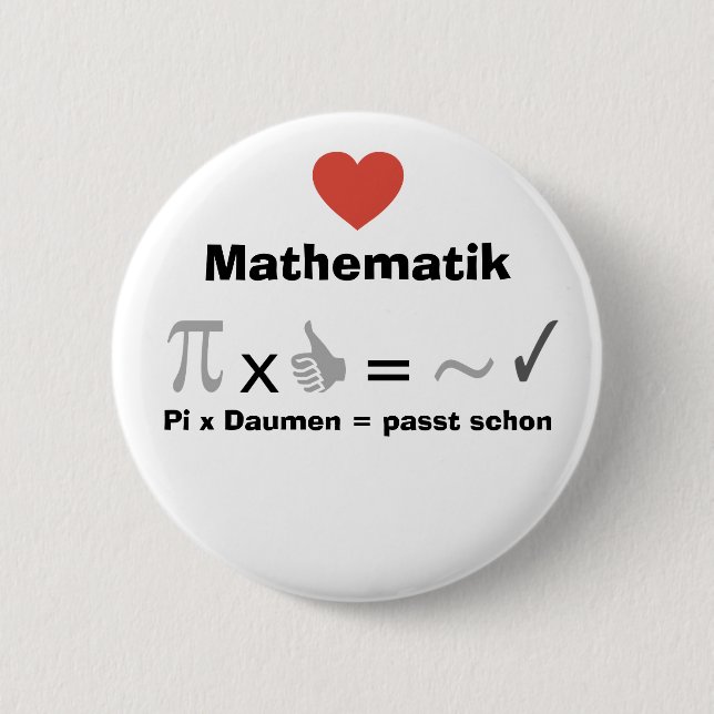 I love mathematics 2 inch round button (Front)