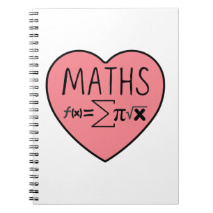 I Love Maths Heart Notebook