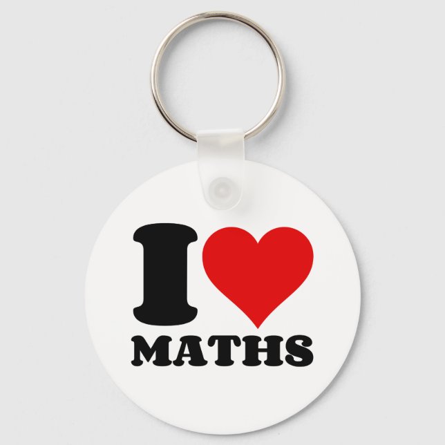I LOVE MATHS KEYCHAIN (Front)