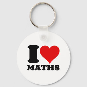 I LOVE MATHS KEYCHAIN