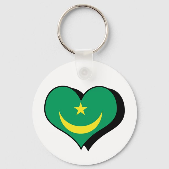 I Love Mauritania Keychain (Front)
