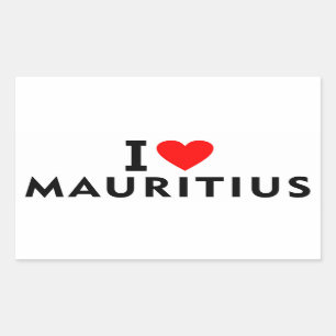 I love Mauritius country like heart travel tourism Sticker