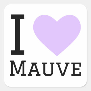 I love mauve square sticker