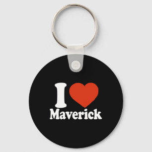 I Love Maverick, I Heart Maverick, Red Heart Valen Keychain