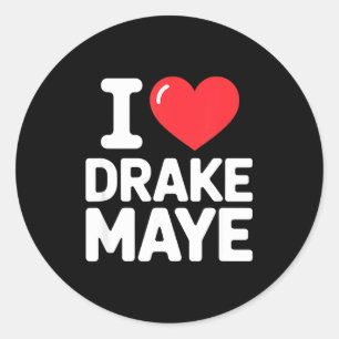 I Love Maye Classic Round Sticker