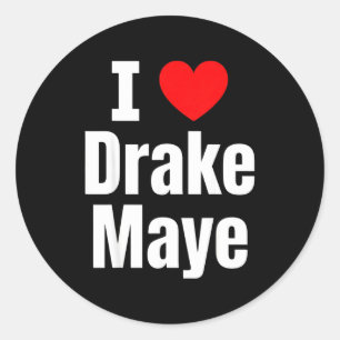I Love Maye Football Fan Classic Round Sticker