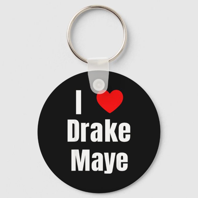 I Love Maye Qb Football Fan  Keychain (Front)