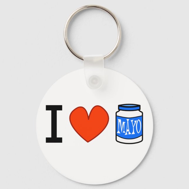 I Love Mayo! Keychain (Front)