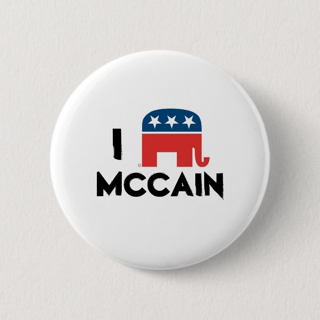 I Love McCain button (Front)