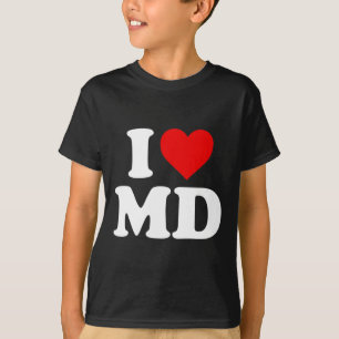 I Love Md Heart Maryland T-Shirt