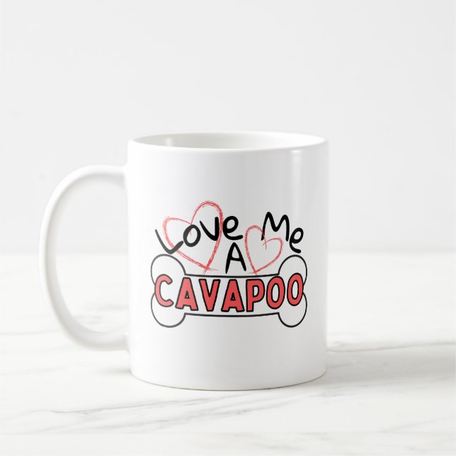I Love Me A Cavapoo | Cavoodle | I Heart Cavapoos Coffee Mug (Left)