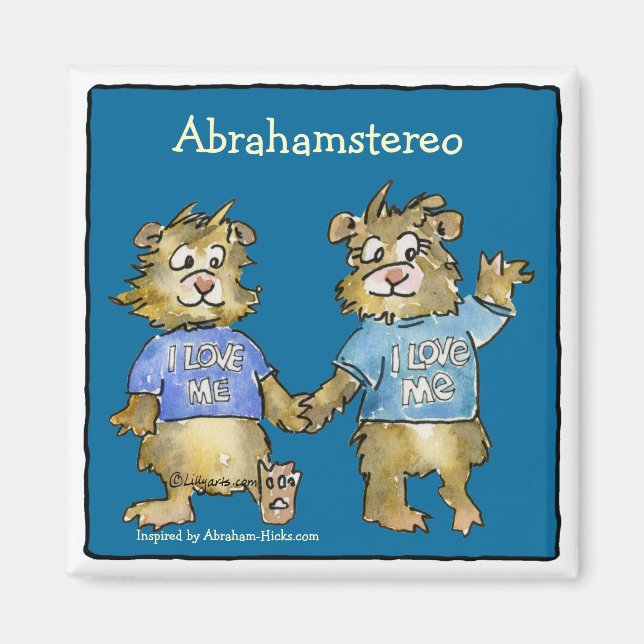 I Love Me Cartoon Hamsters mignon Magnet (Devant)