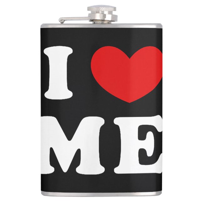 I LOVE ME HIP FLASK (Front)