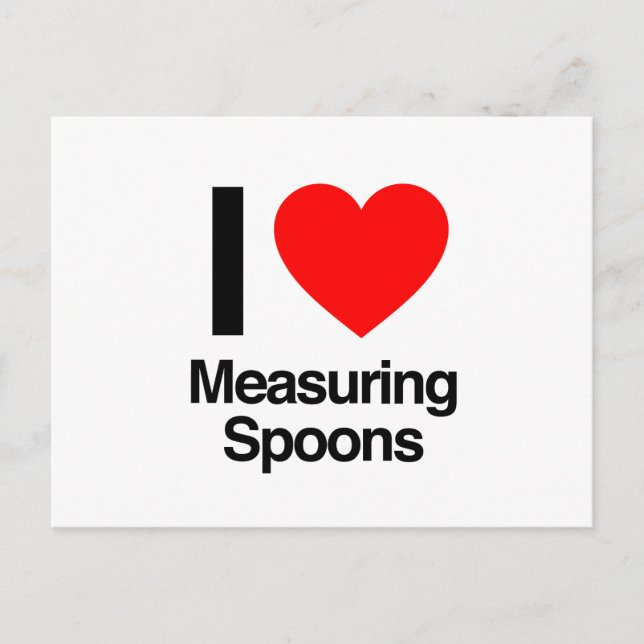 i love measuring spoons postcard (Front)