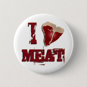 I Love Meat 2 Inch Round Button