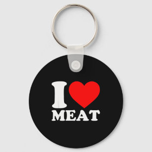 I Love Meat Keychain
