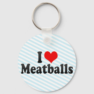 I Love Meatballs Keychain
