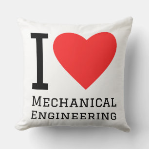I love mechanical engineering throw pillow