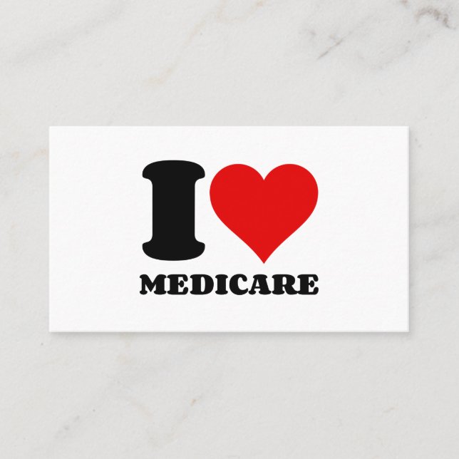 I LOVE MEDICARE BUSINESS CARD (Front)