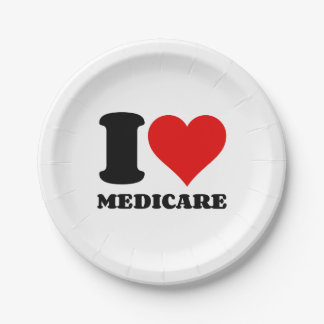 I LOVE MEDICARE PAPER PLATE
